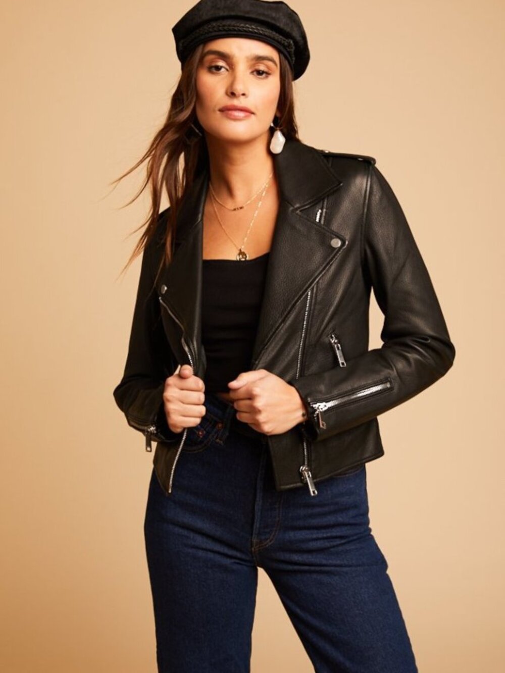 LTH JKT Women’s Black Leather Moto Jacket